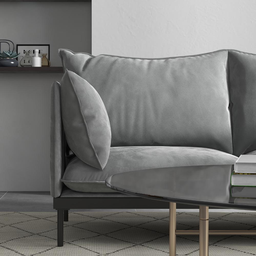 Casa Decor Camilla 2 Seater Sofa Light Grey