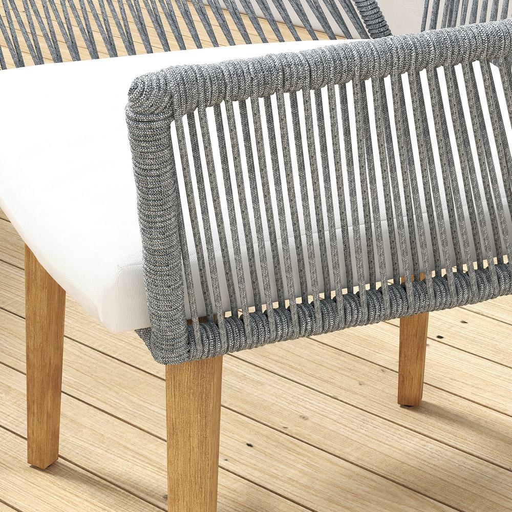 Arcadia Furniture 3 Piece Bistro Set Weather Resistant Outdoor Dark Grey