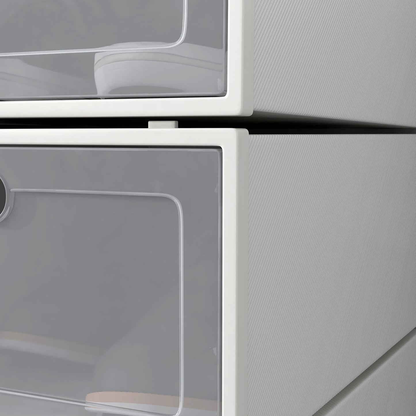 Casa Decor 12 Piece Stackable Transparent Shoe Organiser Set White