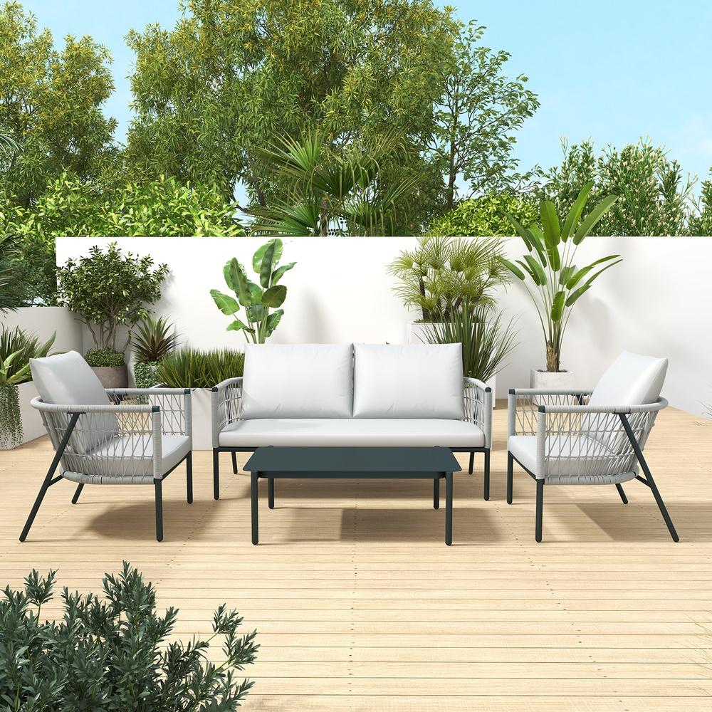 Arcadia Furniture 4 Piece Reims Ensemble Set Grey