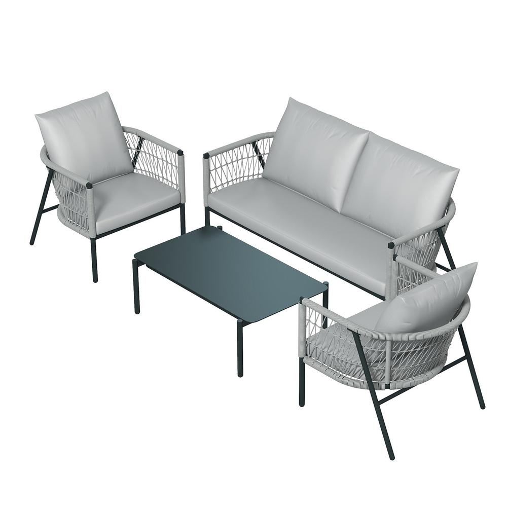 Arcadia Furniture 4 Piece Reims Ensemble Set Grey