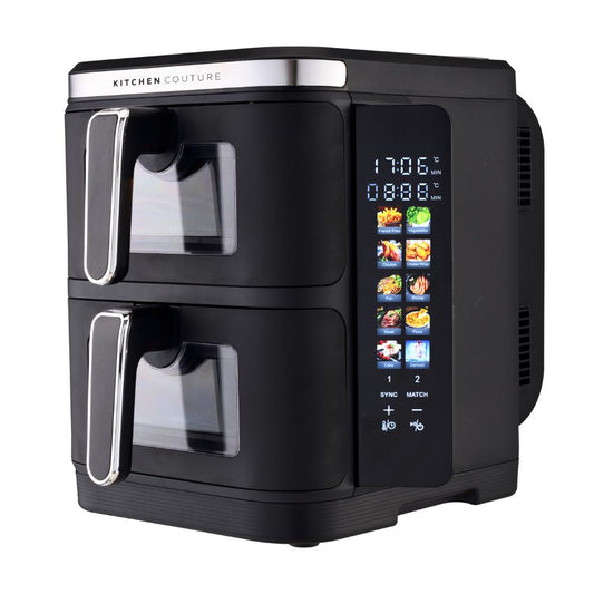 Kitchen Couture Clear View Vertex Dual Drawer Air Fryer 11L