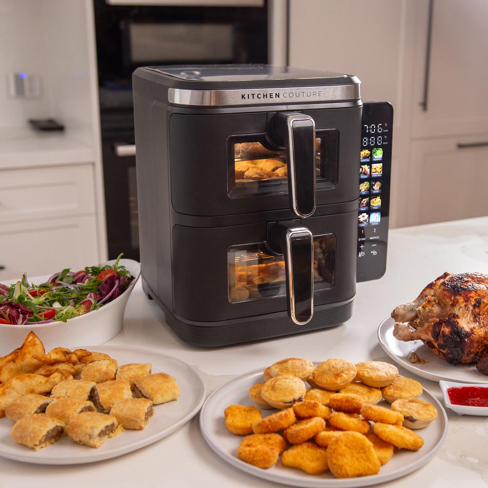 Kitchen Couture Clear View Vertex Dual Drawer Air Fryer 11L