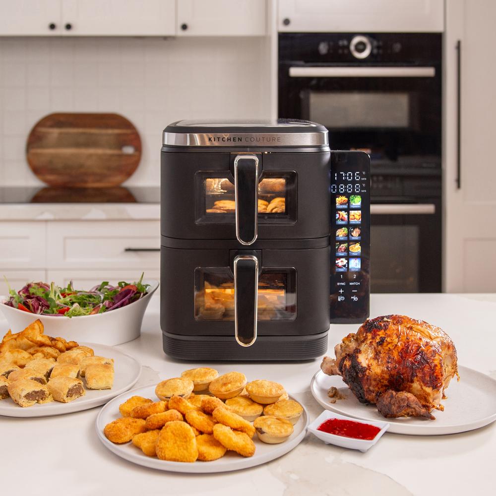Kitchen Couture Clear View Vertex Dual Drawer Air Fryer 11L