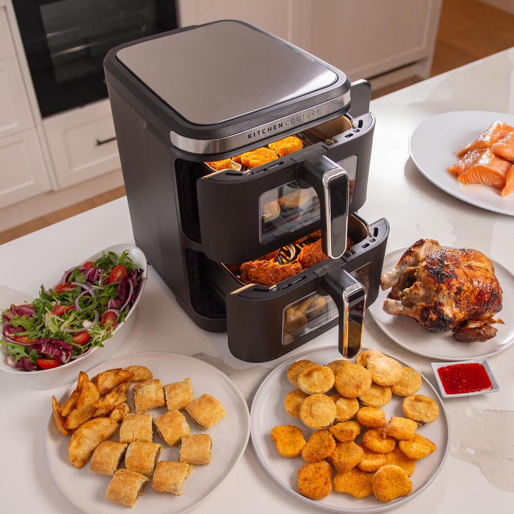 Kitchen Couture Clear View Vertex Dual Drawer Air Fryer 11L