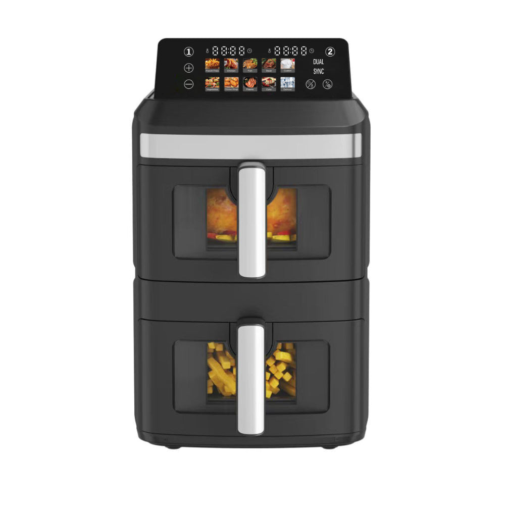 Healthy Choice Dual Zone Double Stack Air Fryer With Foldable Top Display 13L 2300W
