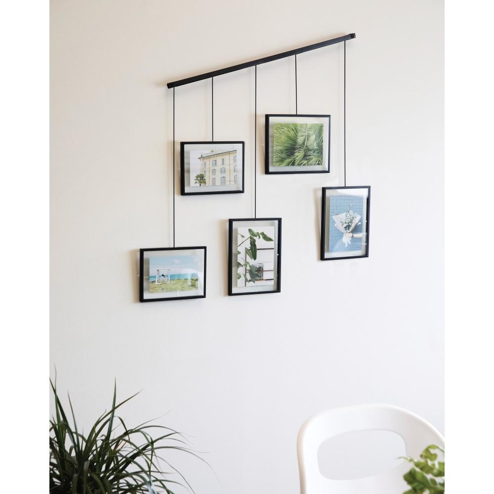 Umbra Exhibit Wall Set of 5 Picture Frame Black