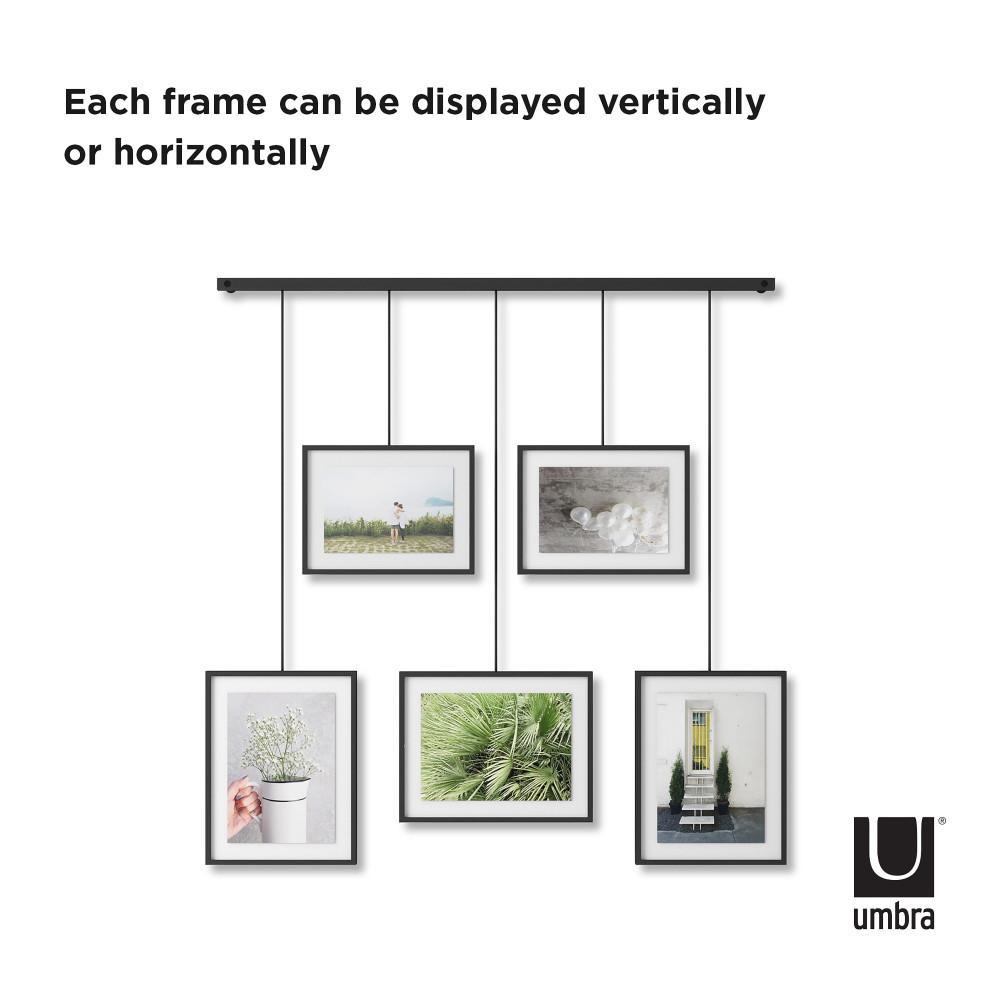 Umbra Exhibit Wall Set of 5 Picture Frame Black