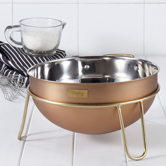 Academy Edwin Copper Mixing Bowl With Stand