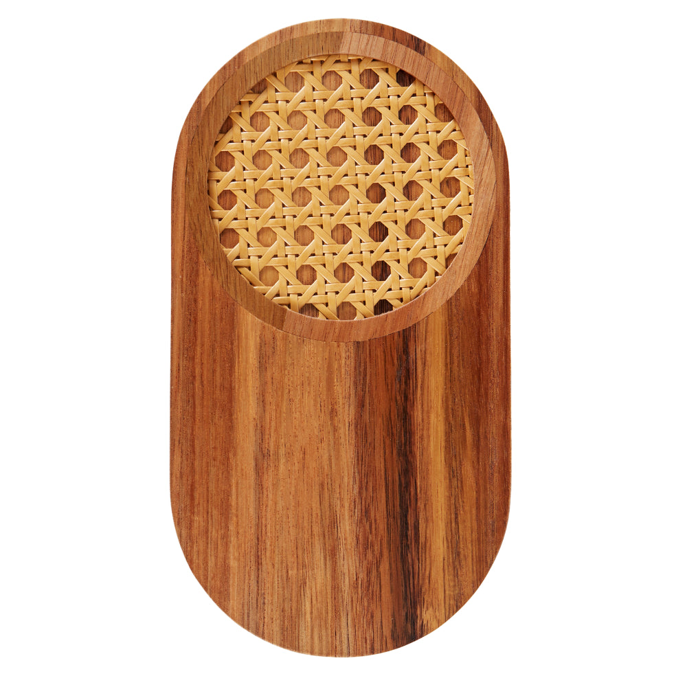 Amalfi Acacia & Rattan Snack Serving Board