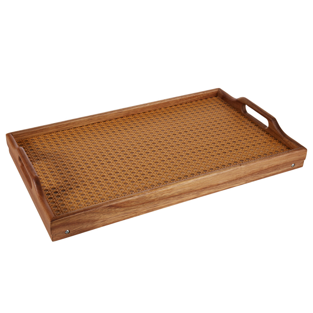 Amalfi Acacia & Rattan Serving Tray