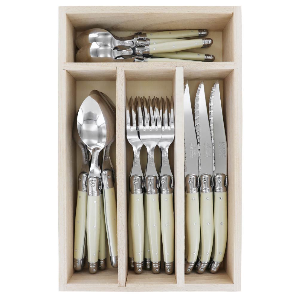 Andre Verdier Debutant 24 Piece Cutlery Set Ivory