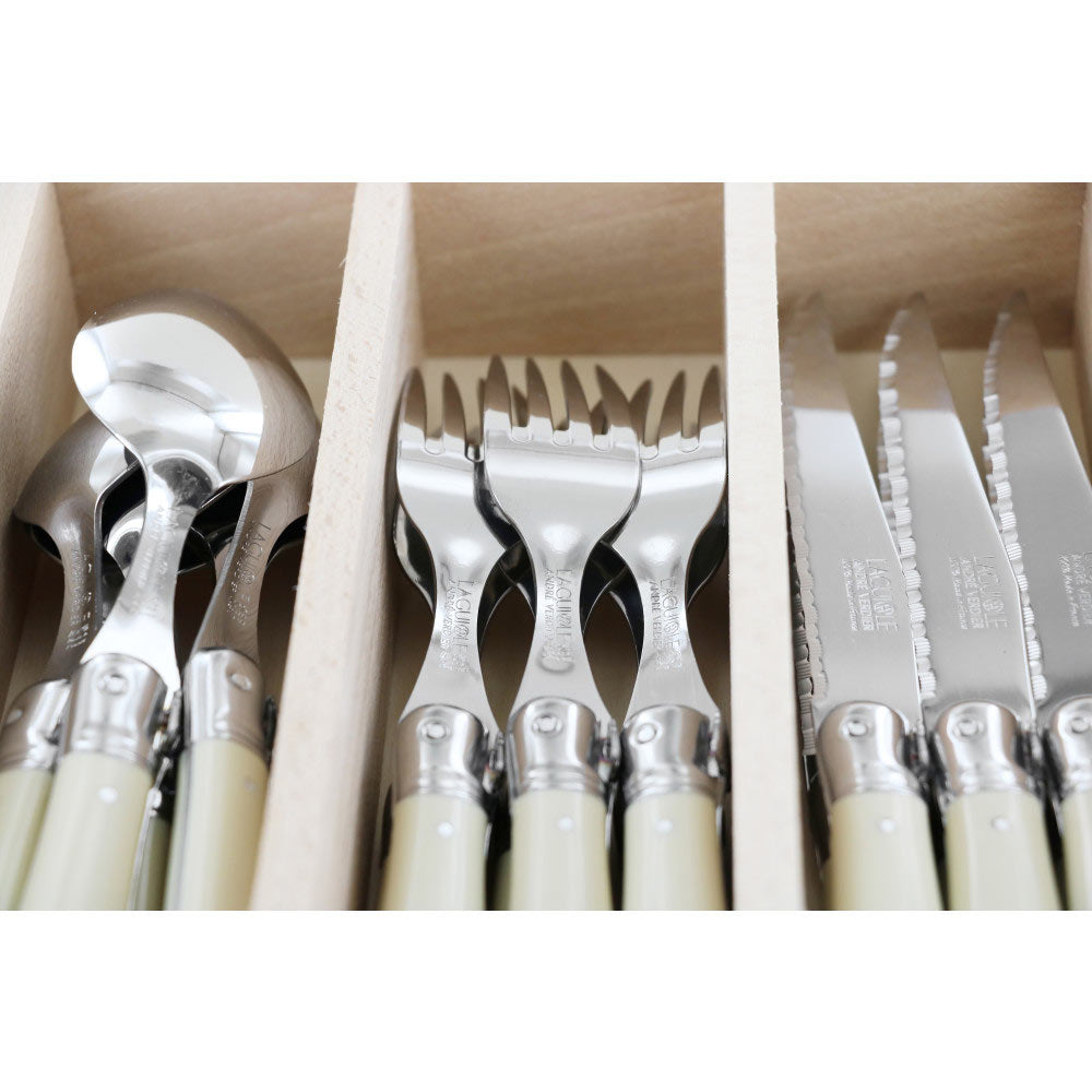 Andre Verdier Debutant 24 Piece Cutlery Set Ivory