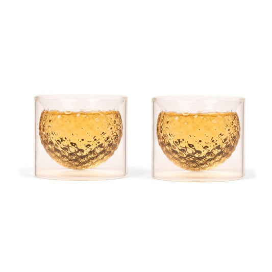 Kikkerland Set of 2 Golf Ball Glasses