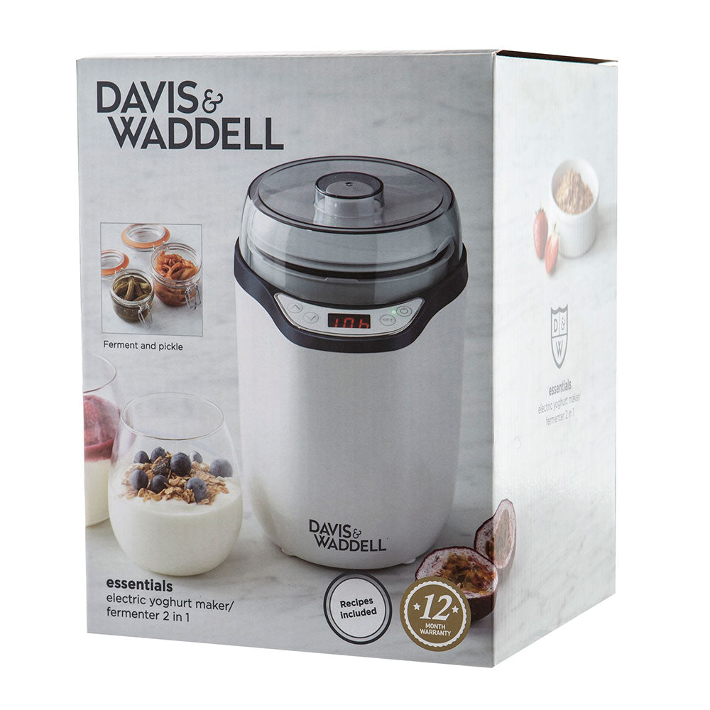 Davis & Waddell 2 in 1 Electric Yoghurt Maker/Fermenter