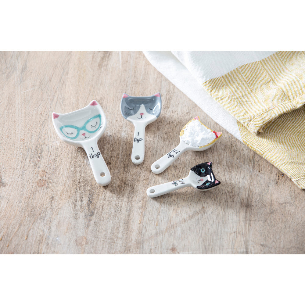 Davis & Waddell Kitty Crew Set of 4 Measuring Spoons
