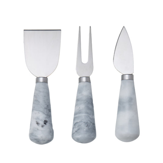 Davis & Waddell Nuvolo Marble Set of 3 Cheese Knives