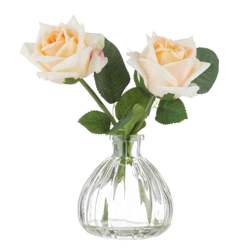 Rogue Mimi Rose-Clear Glass Vase