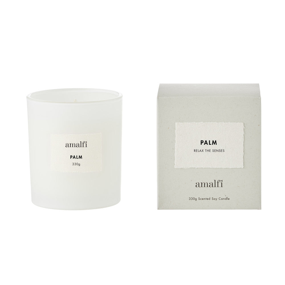 Amalfi Palm Scented Soy Wax Candle 330g