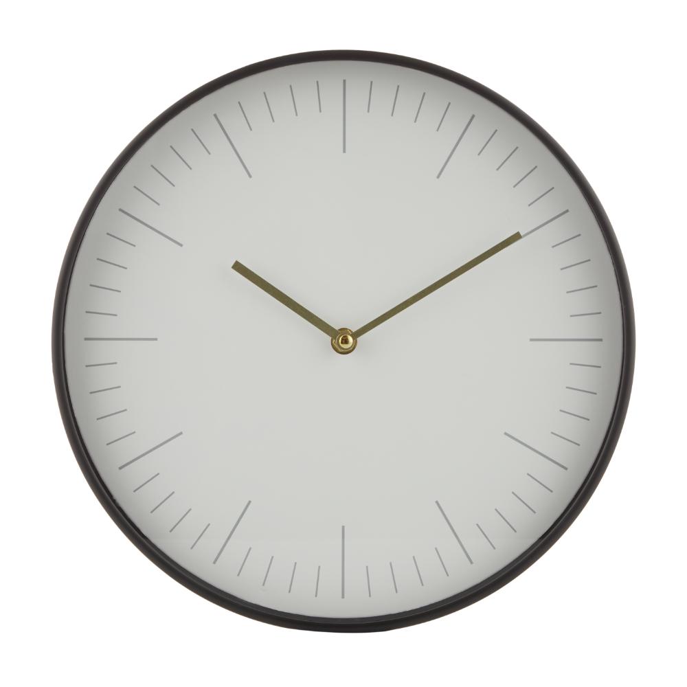 Emporium Figaro Wall Clock - White clock with black frame - House
