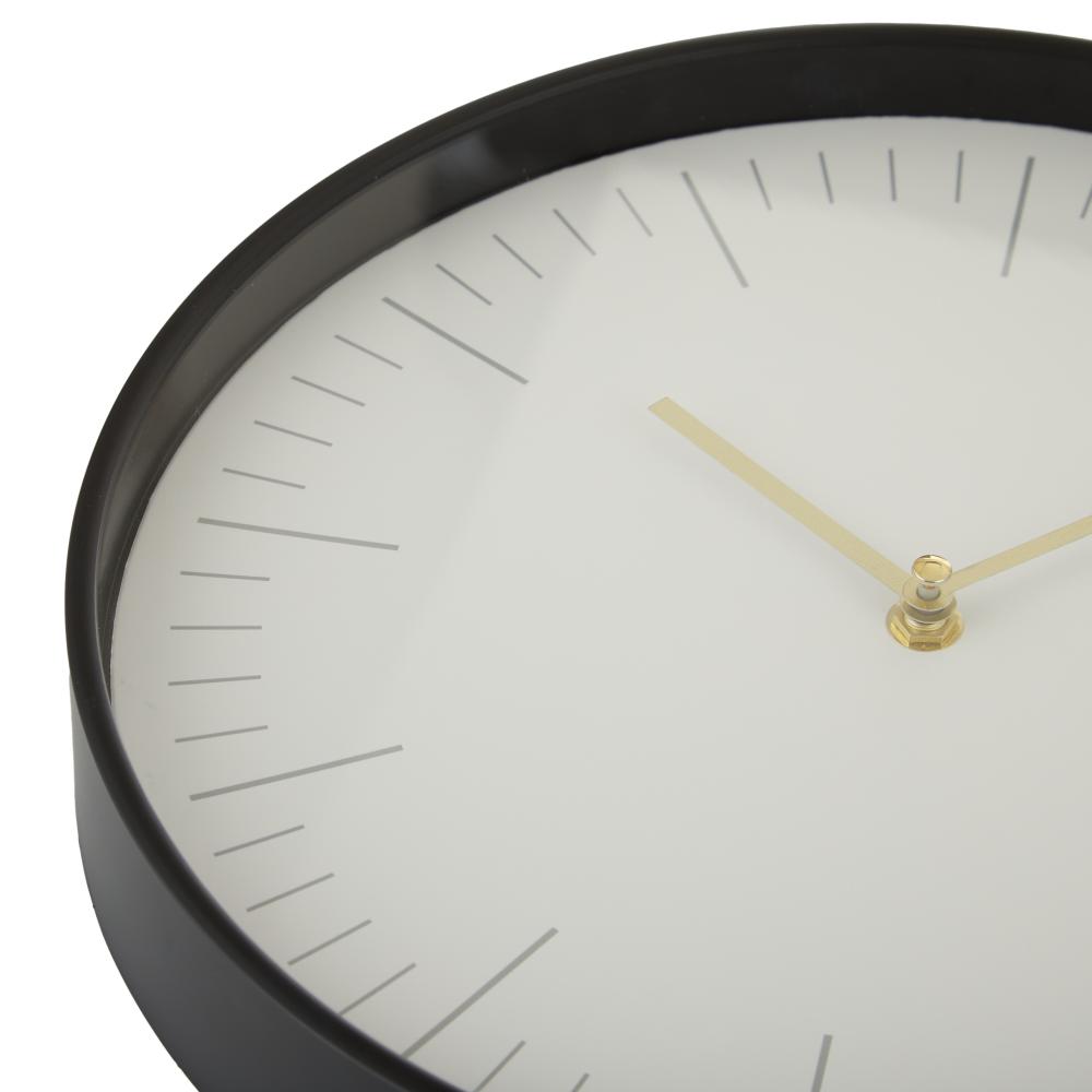 Emporium Figaro Wall Clock - White clock with black frame - House