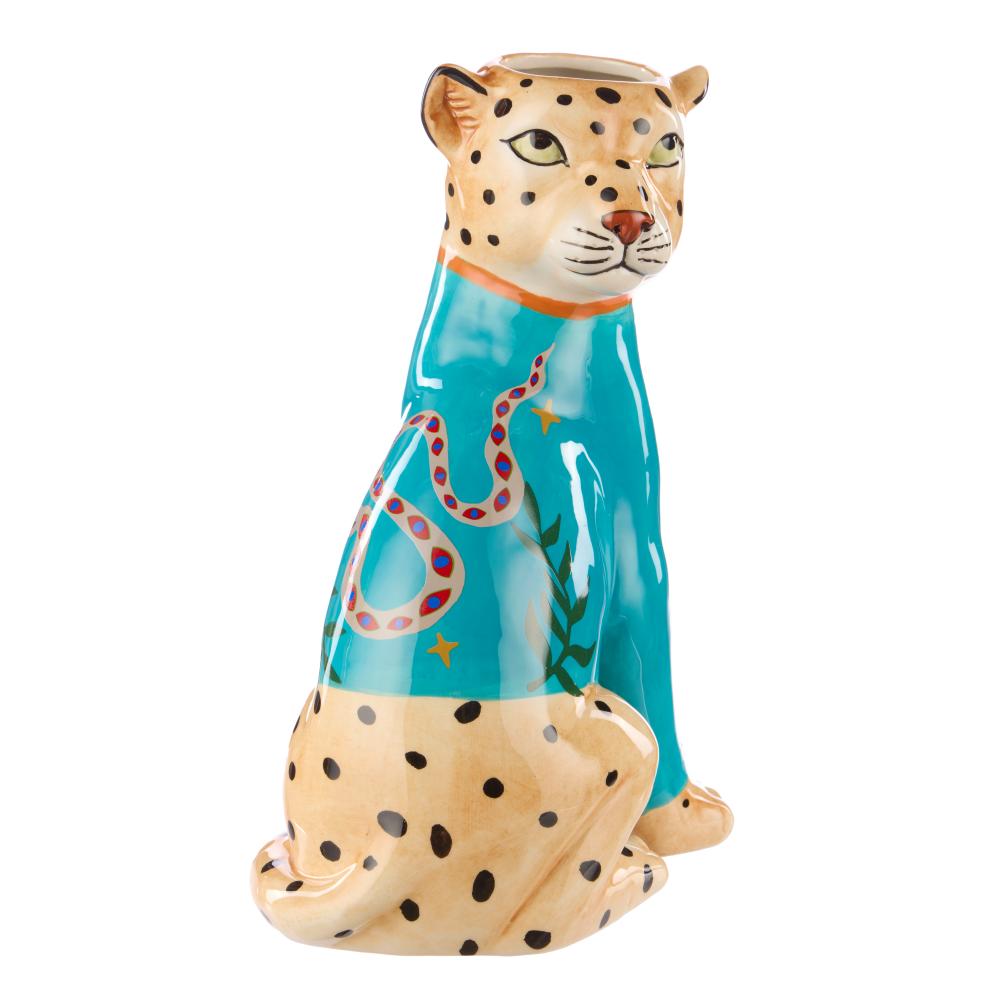 Emporium Pierson Leopard Vase in Blue at House