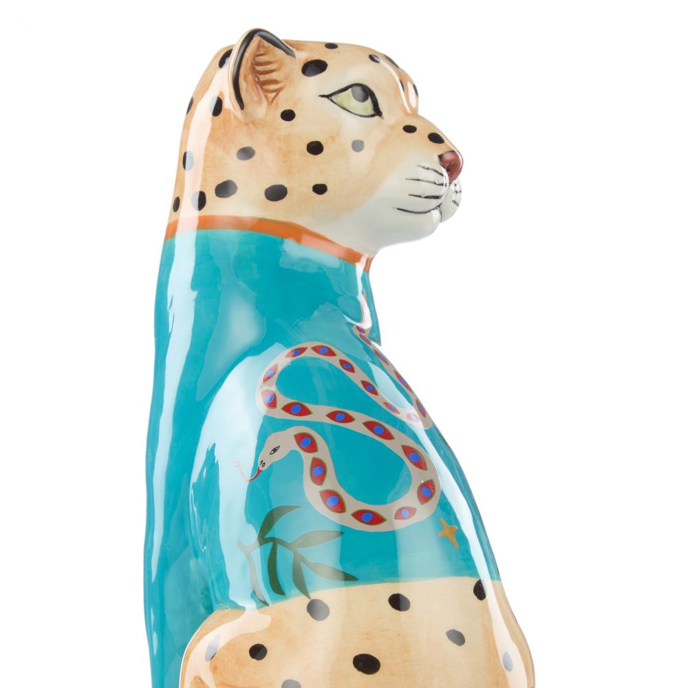 Emporium Pierson Leopard Vase in Blue at House