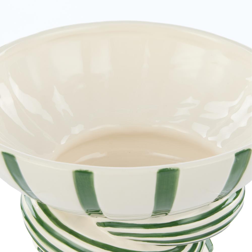 Emporium Lulu Collection Twist Stripe Bowl in Green at House