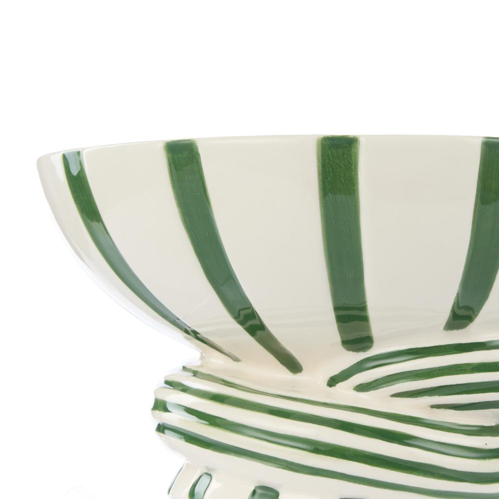 Emporium Lulu Collection Twist Stripe Bowl in Green at House