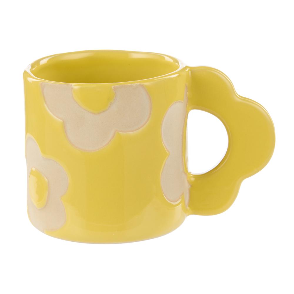 Emporium Posey 400ml Flower Mug in Yellow at House