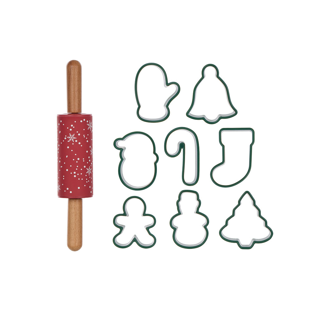 Davis & Waddell Christmas Cookie Cutter & Rolling Pin Gift Set - House