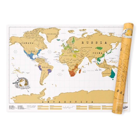 Luckies 12 Pieces Scratch Map