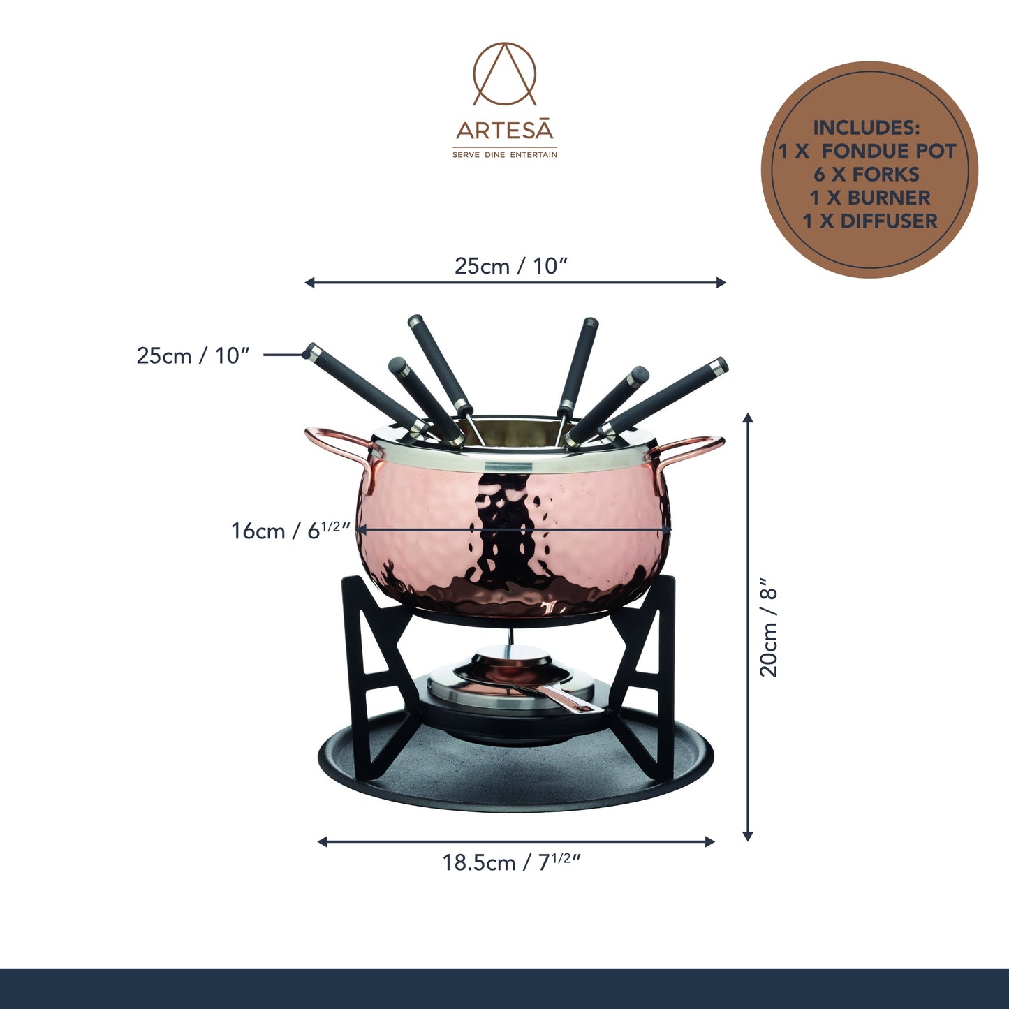 Artesa Wood Two Tier Serving Stand