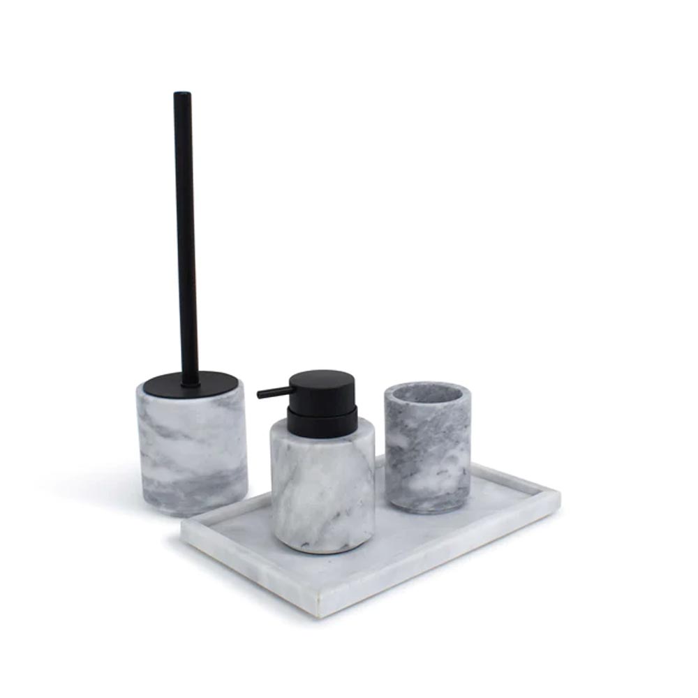 Salt & Pepper Apollo Toothbrush Tumbler Marble