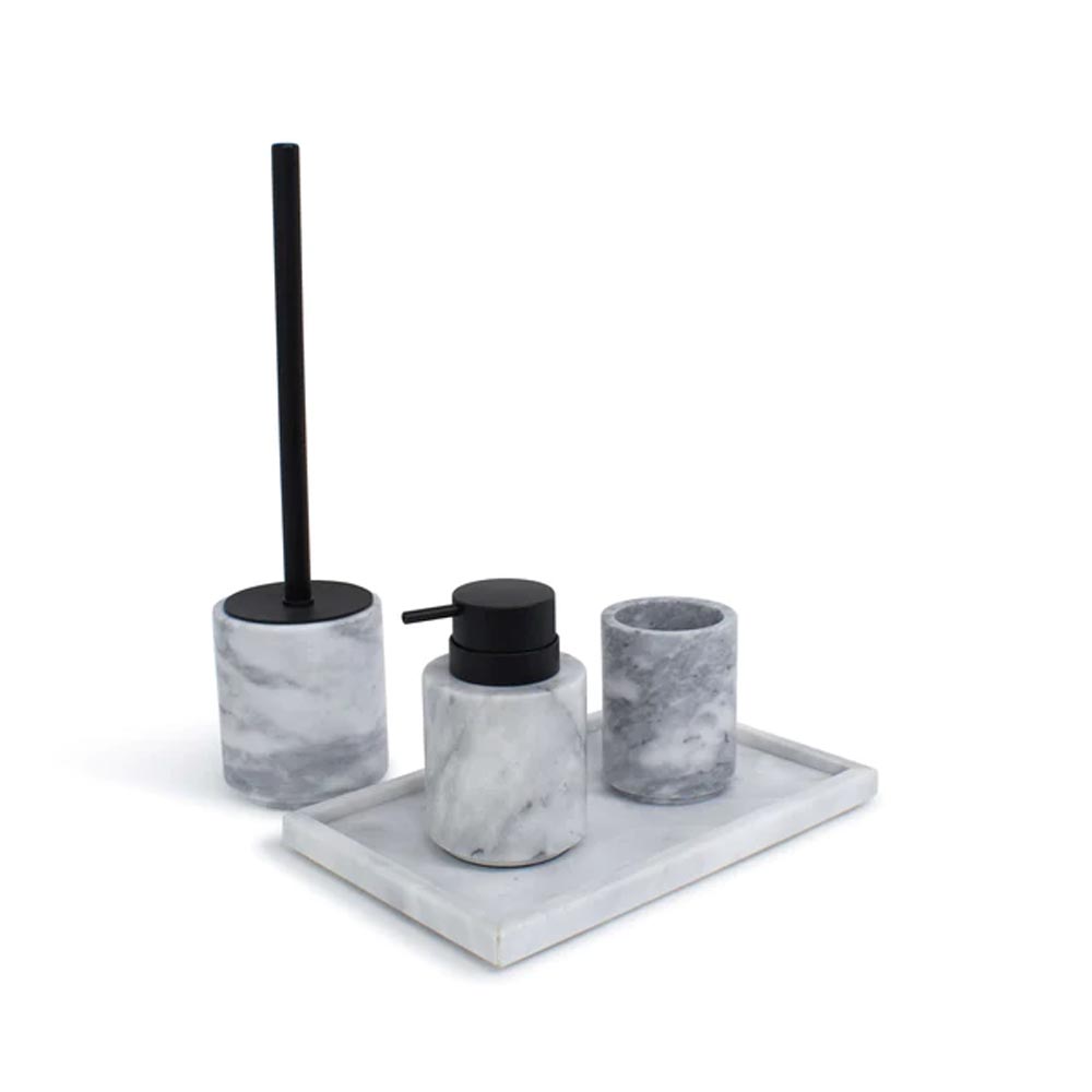 Salt & Pepper Apollo Toilet Brush Holder Marble