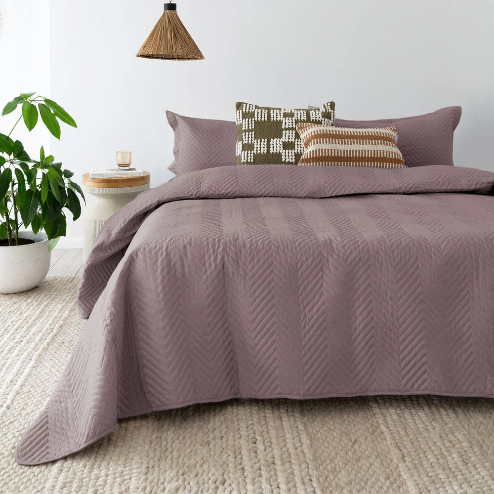 Bambury Herringbone Embossed Coverlet