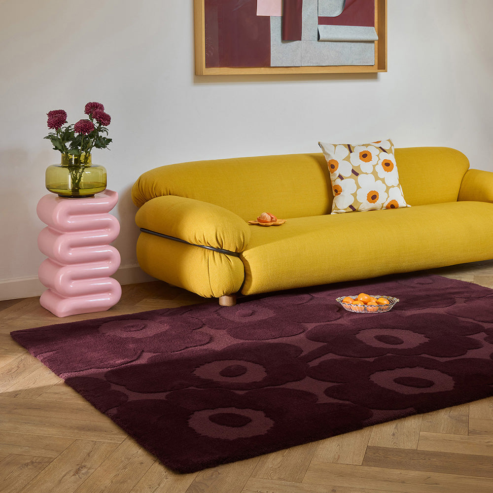 Marimekko Unikko Rug Burgundy