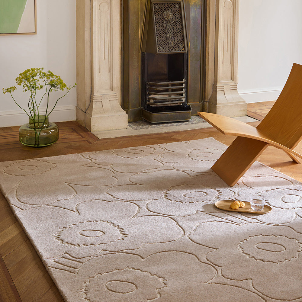 Marimekko Piirto Unikko Rug Greige