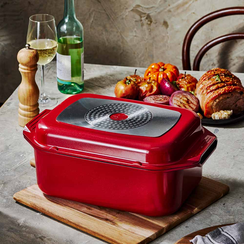 Bessemer Non Stick Roaster & Grill 34cm Red