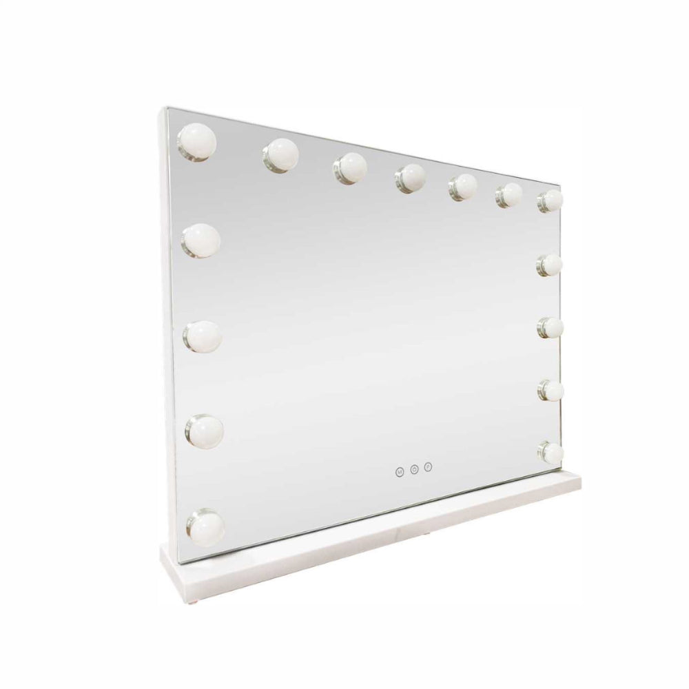 Lenoxx LED Beauty Mirror With 15 Bulbs White 58 x 48cm