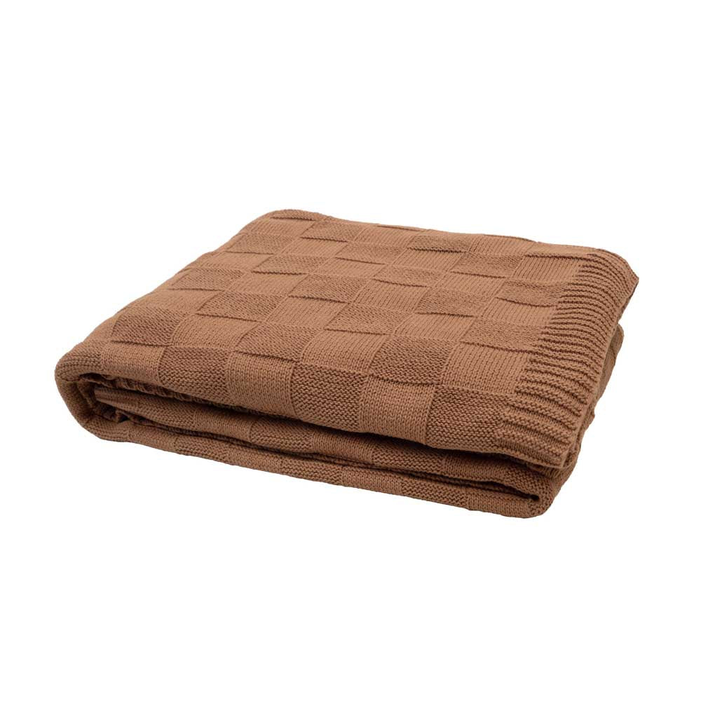 Bambury Solomon Knitted Throw brown