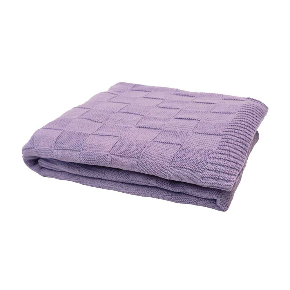 Bambury Solomon Knitted Throw purple