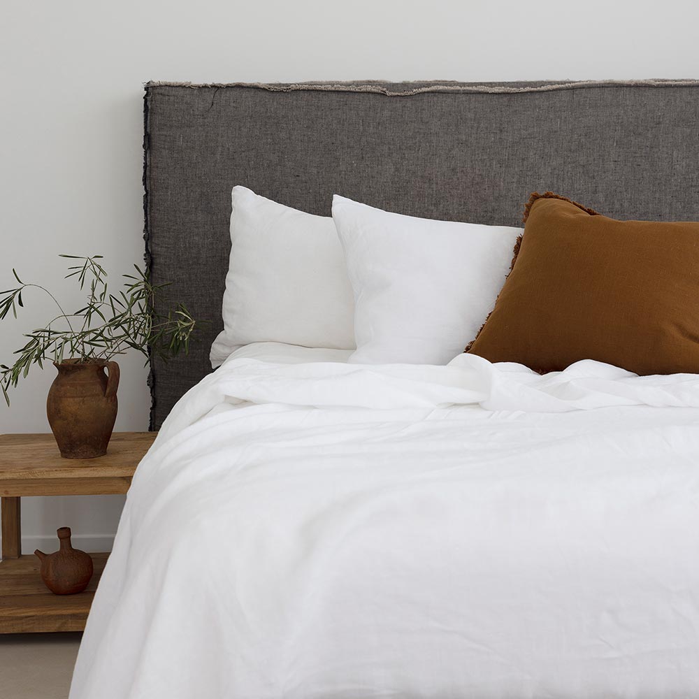 Bambury French Flax Linen Sheet Set White - House