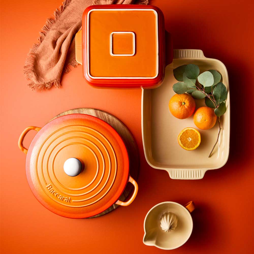 cookware, bakeware and dining in lava orange - House