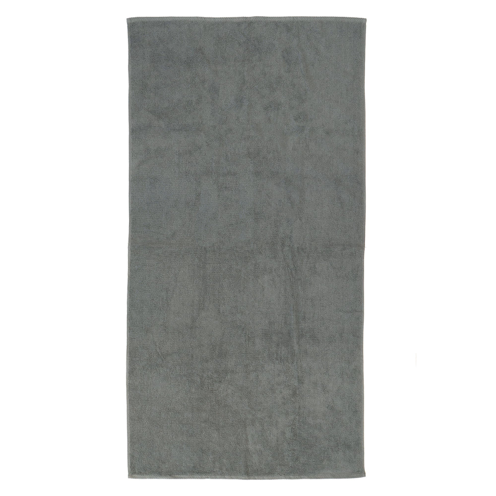 The Bambury Chateau bath sheet in Charcoal.