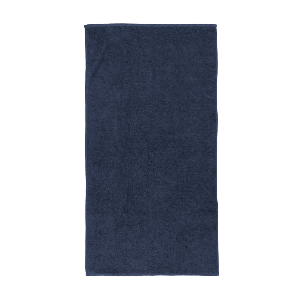 The Bambury Chateau bath towel in navy.