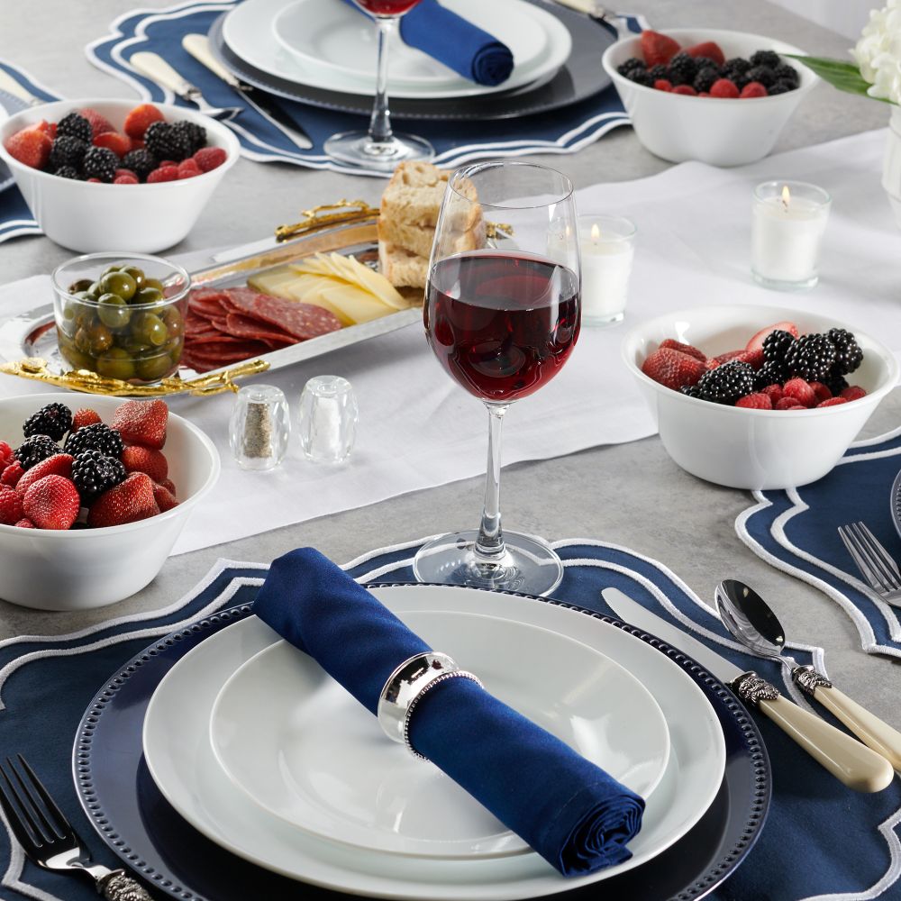 Corelle Dazzling White Wide Rim 18 Piece Dinner Set