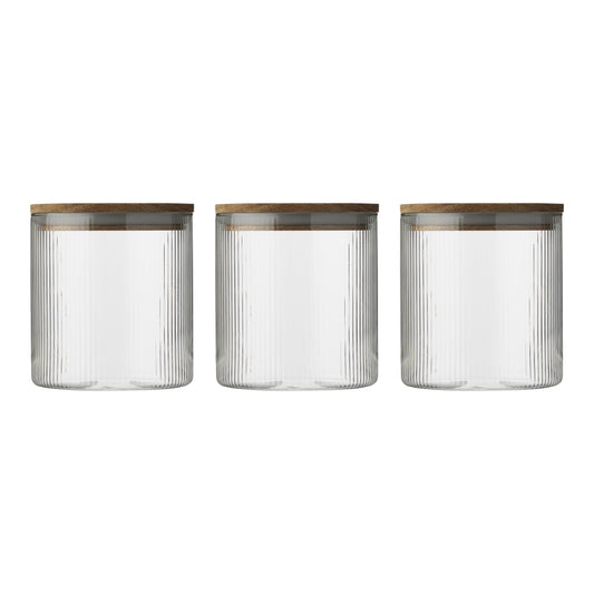 Ecology Infuse Set of 3 Canisters with Acacia Lid