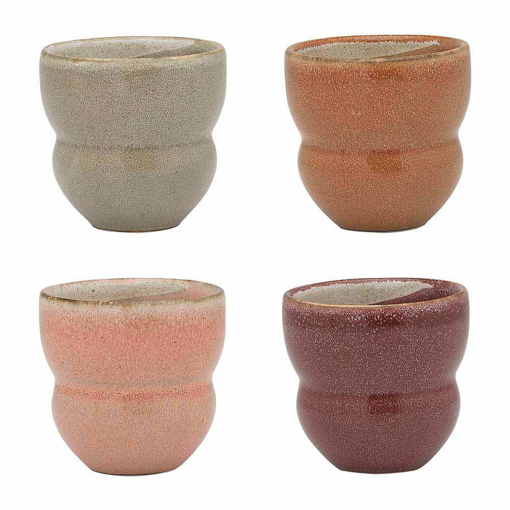Ecology Galet Set of 4 Espresso Cups 90ml Assorted at House