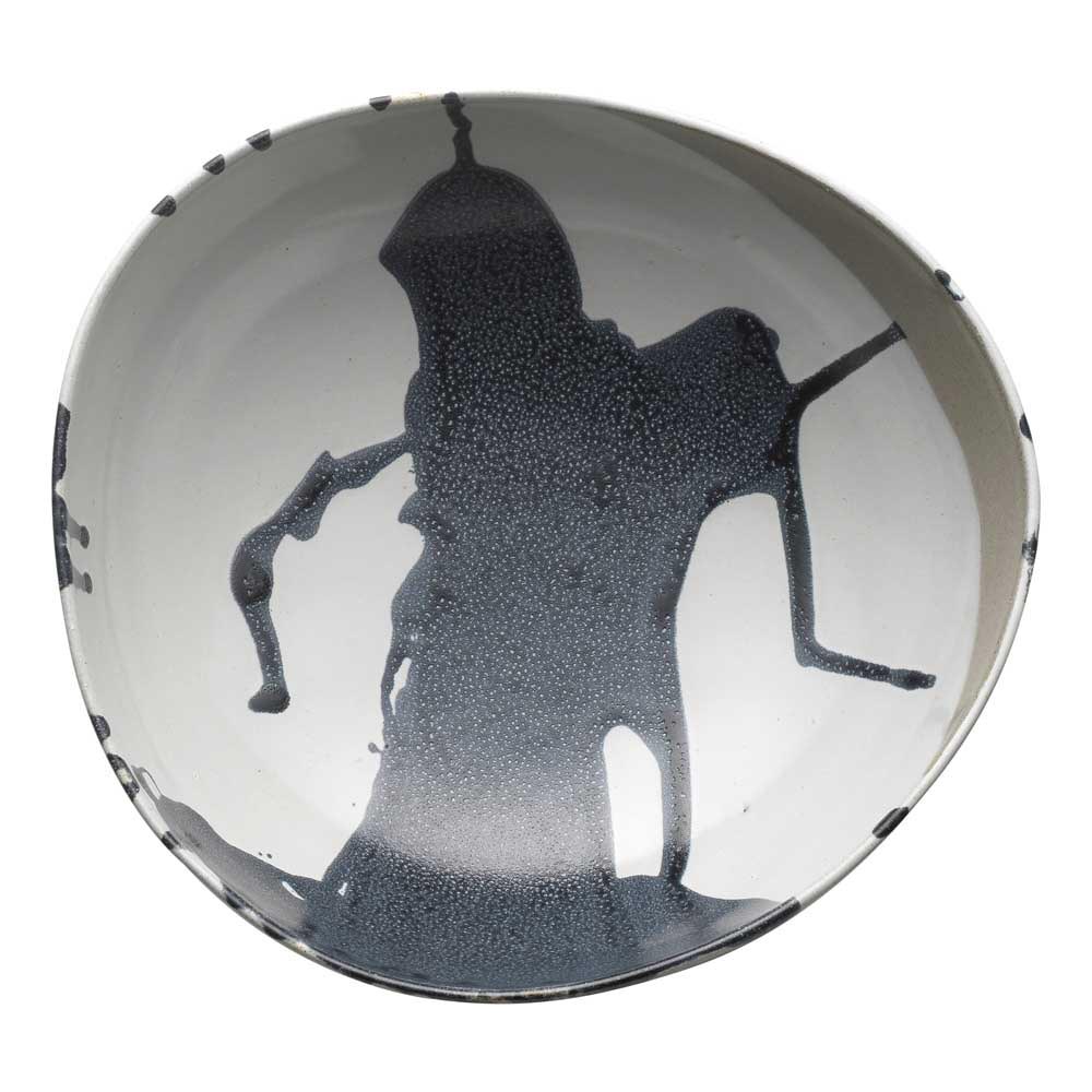 Ecology Nest Footed Bowl 25cm White and Grey at House